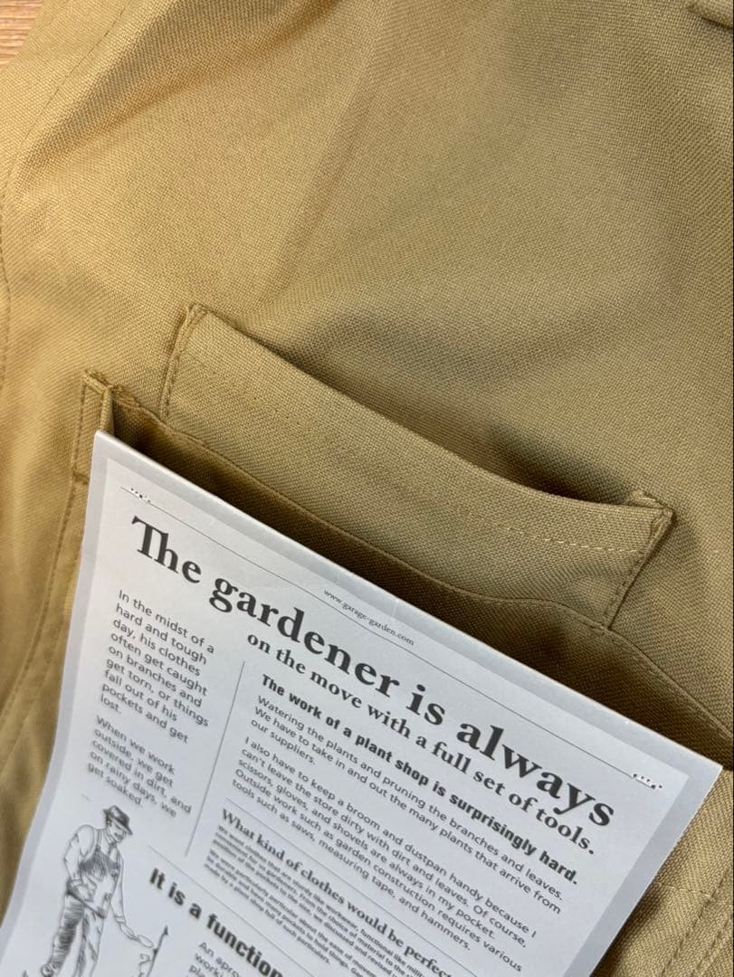 新品未使用 garage green works ベスト【ノベルティ巾着付き】