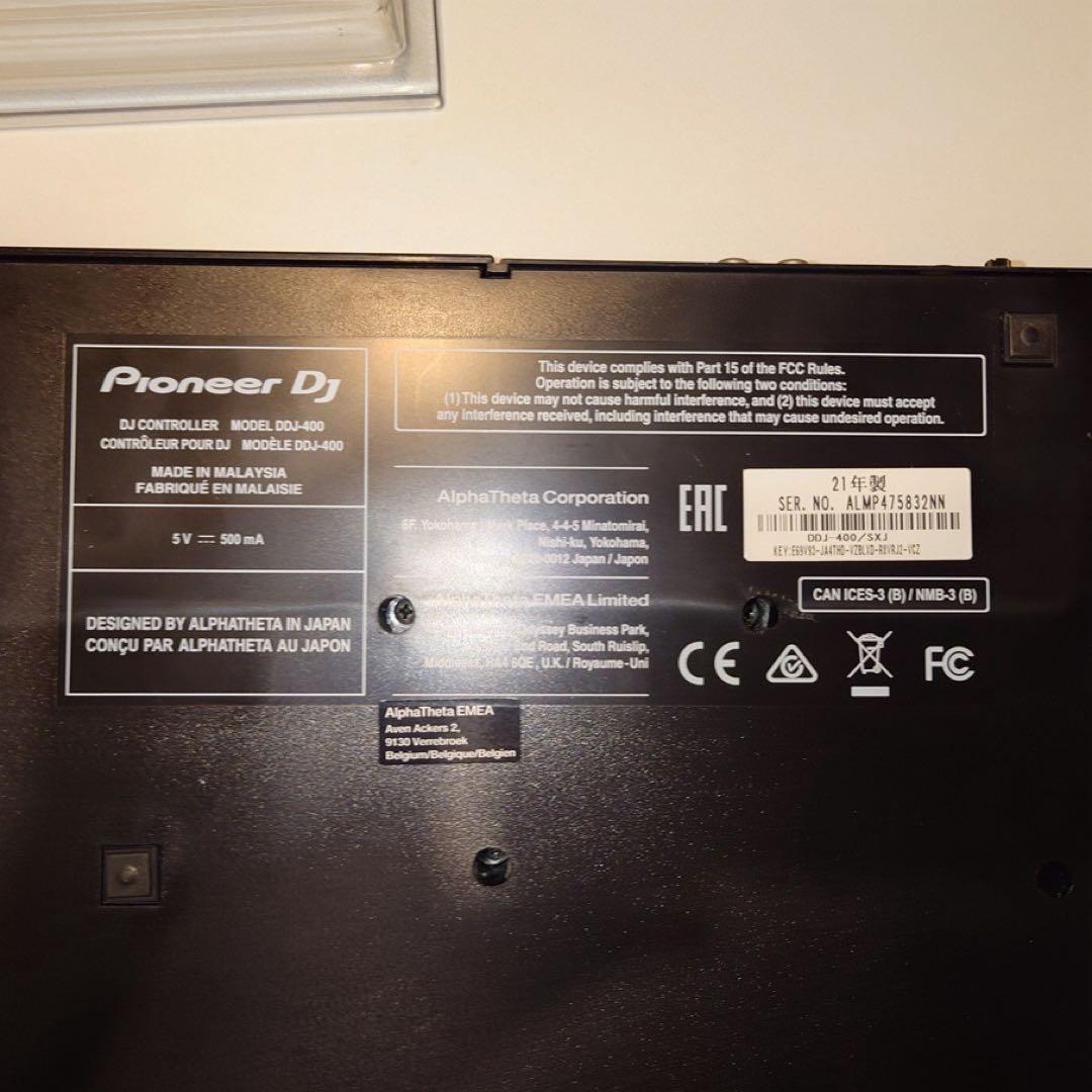 Pioneer DJ DDJ-400 DJコントローラー（カバー付）