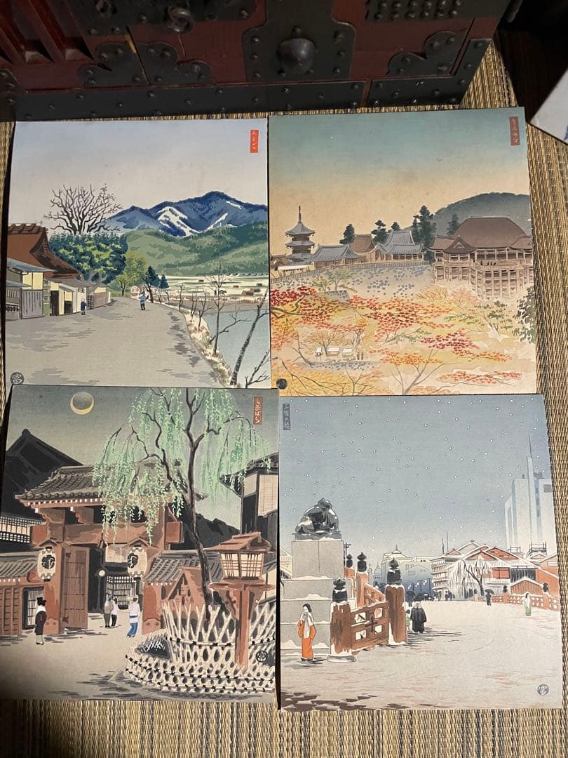 徳力富吉郎　手摺木版画　京洛三十題　14枚