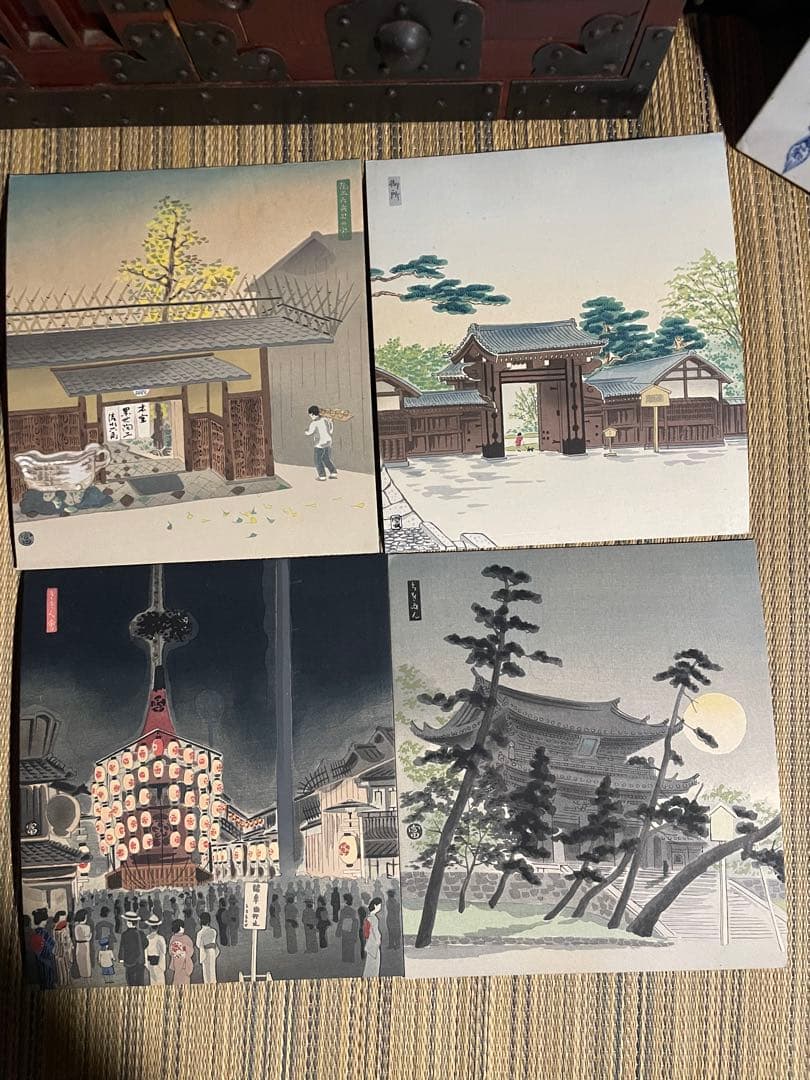 徳力富吉郎　手摺木版画　京洛三十題　14枚