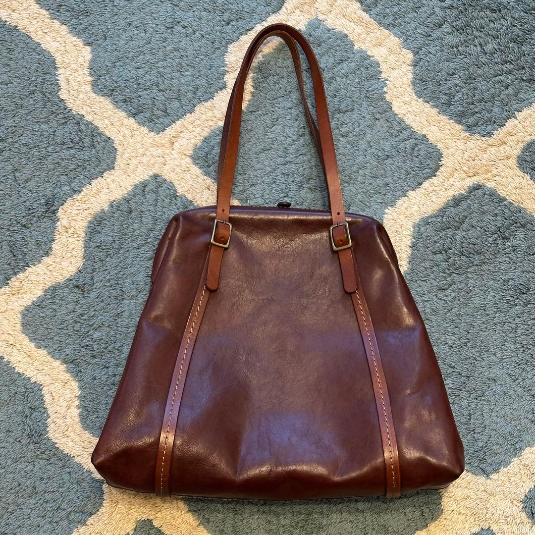 HERZ Organ（オルガン）口枠トートバッグG-14革バッグレザー