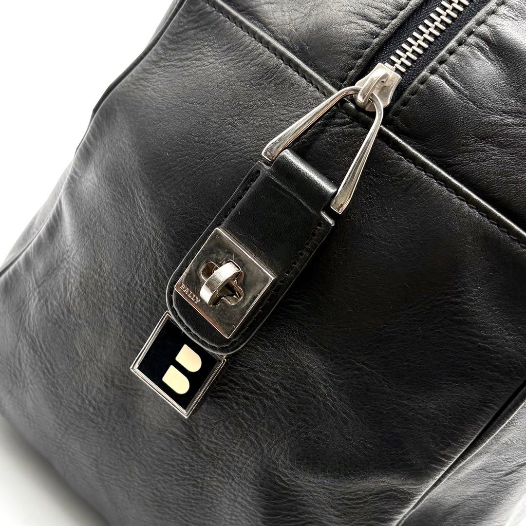 【美品】BALLY ボストンバッグ レザー トレインスポッティング レザー 黒