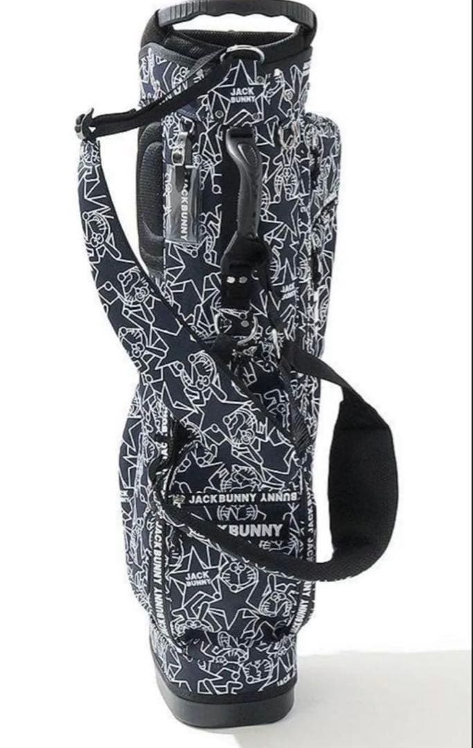 新品 ジャックバニー by パーリーゲイツ 限定 総柄 キャディバッグ ネイビー