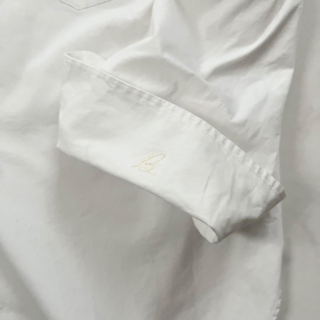 美品　マディソンブルー J.BRADLEY B刺繍 長袖シャツ 白　01サイズ