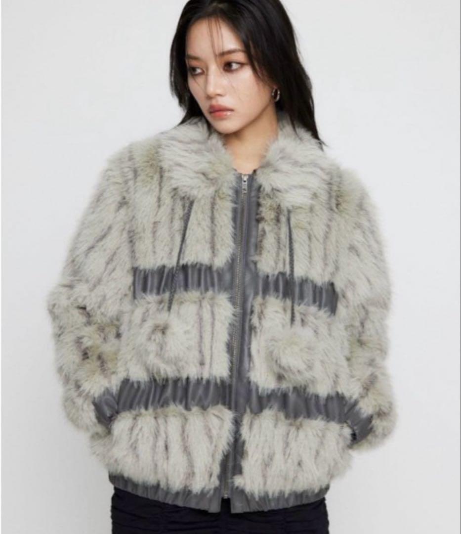 LAGUA GEM グレー ファーコート