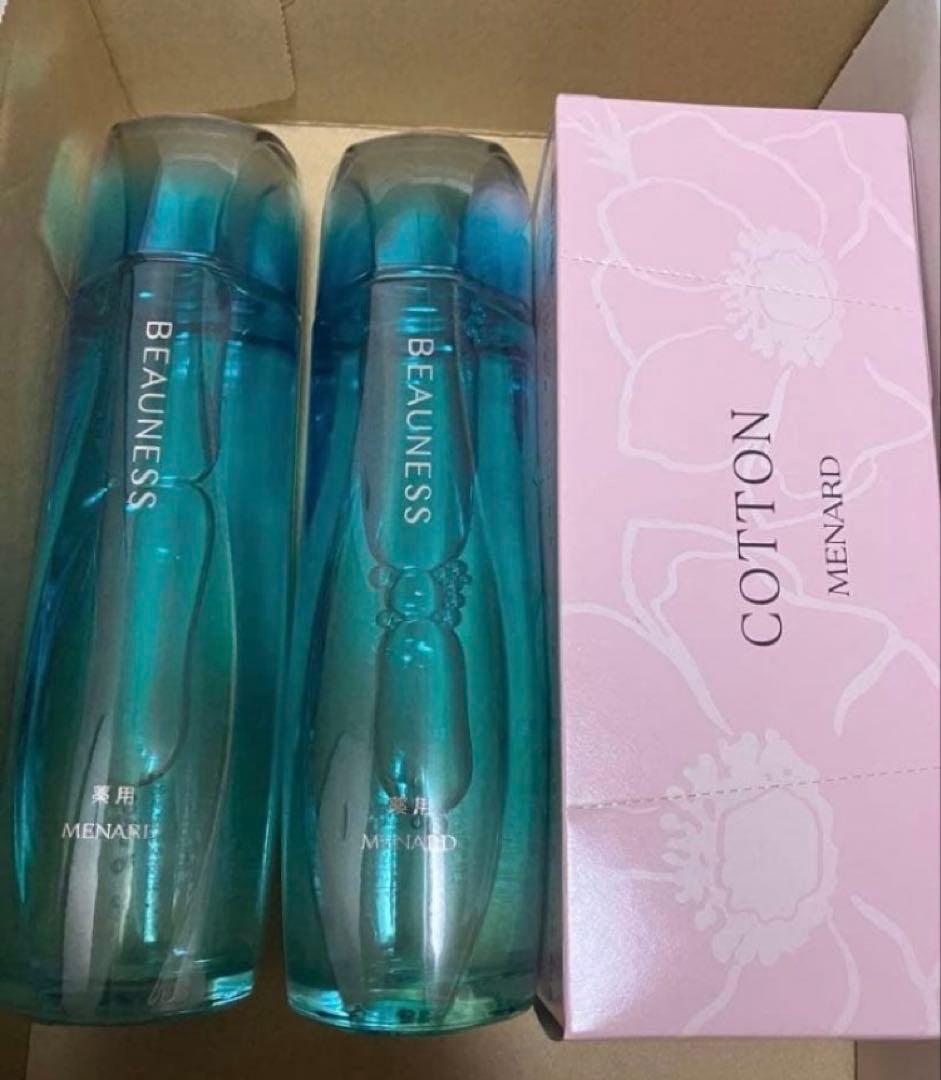 新品未使用品　メナード　新　薬用ビューネB 160ml×2本セット　コットン付き