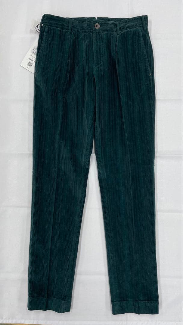 新品未使用　INCOTEX コーデュロイパンツ　濃緑　モスグリーン