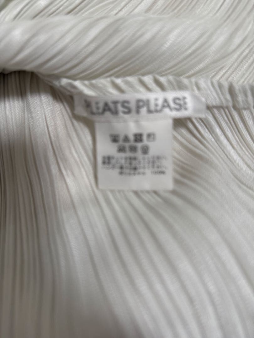 ホワイト プリーツ ノースリーブ チュニック