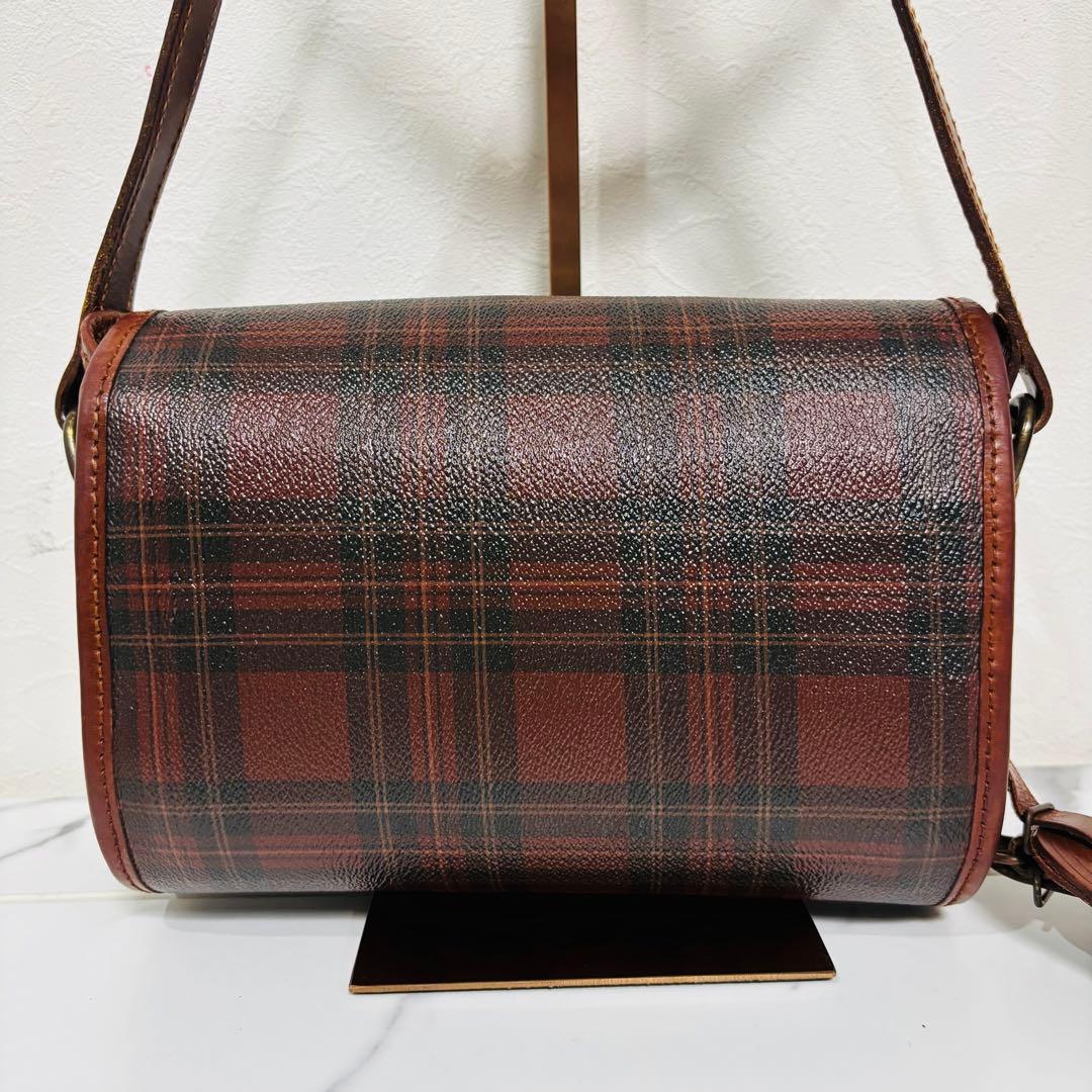 ヴィンテージ ポロ ラルフローレン チェック カバン ショルダーバッグ ブラウン