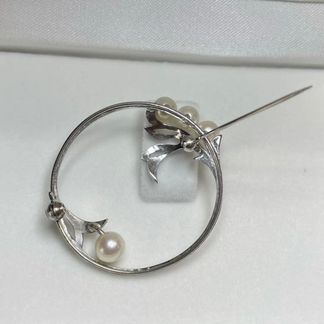 ミキモト　パールブローチ　入学式　卒業式　あこや真珠　本真珠　ブランド　刻印