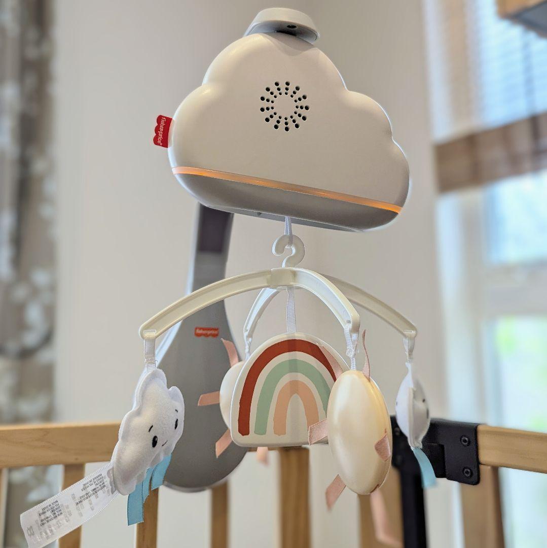 【アップリカ】ココネルエアー＋【カトージ】布団＋【フィッシャープライス】メリー