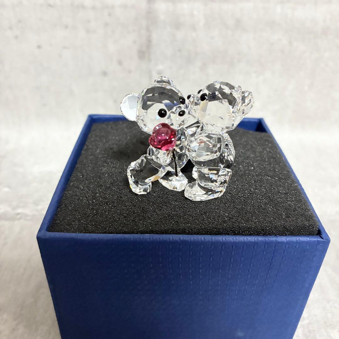【極美品】SWAROVSKI クリス ベア カップル バラをあなたに ローズ