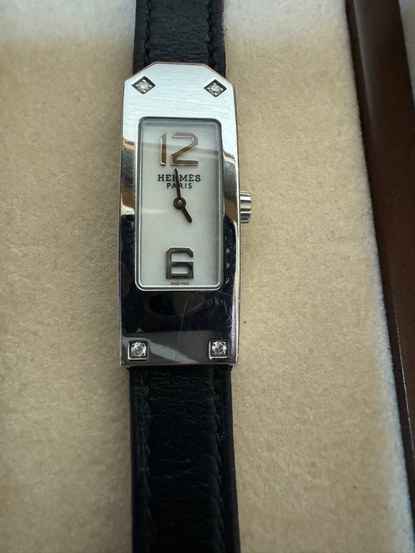 エルメス　HERMES ケリー　ウォッチ　時計　ブラック　箱付き