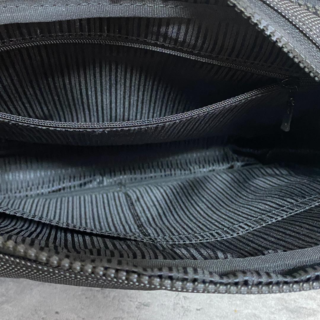 ✨美品✨LANVIN ランバン ショルダーバッグ レザー×ナイロン 黒 斜め掛け