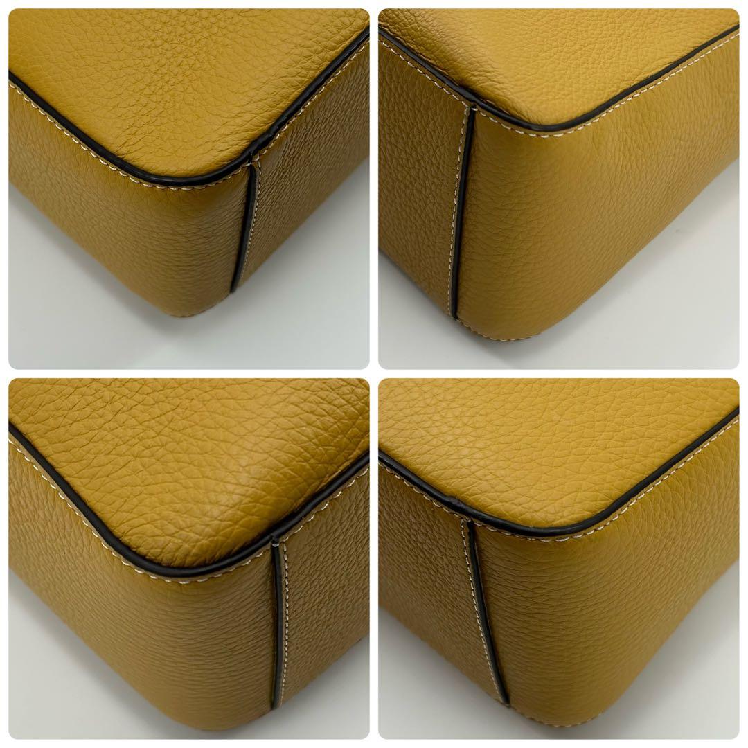 希少色/美品✨コーチ ビジネスバッグ サリバン ポートフォリオ レザー 黄色