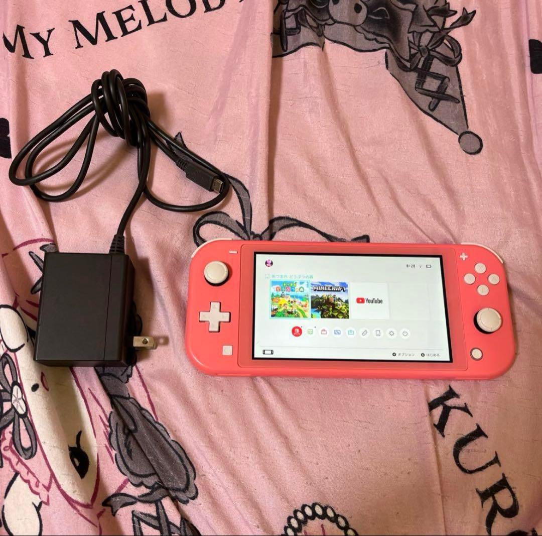 ま*り様 Nintendo Switch Lite コーラルピンク 本体 充電器