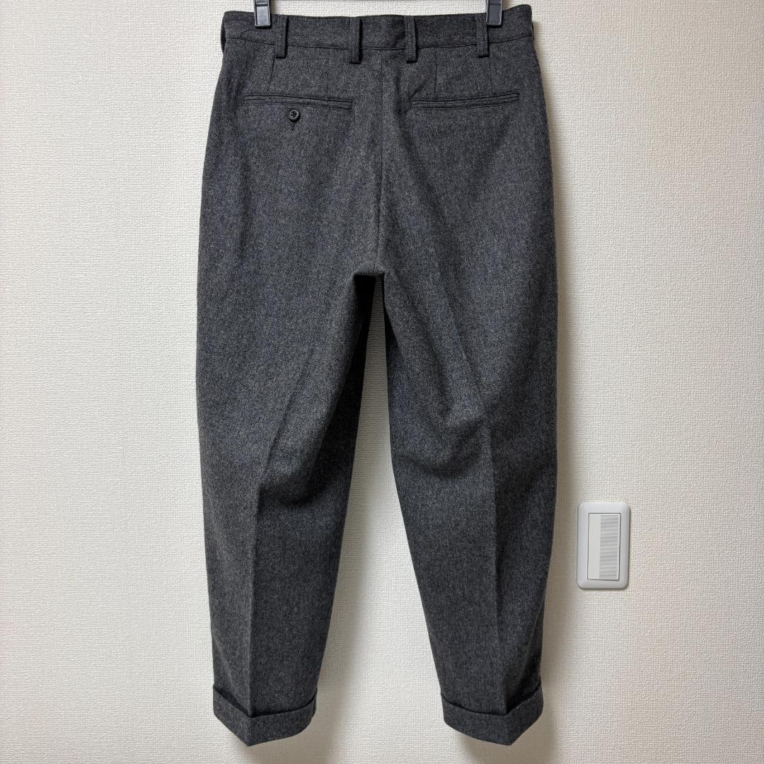 BEAMS PLUS 2プリーツ フランネル トラウザーズ グレー S