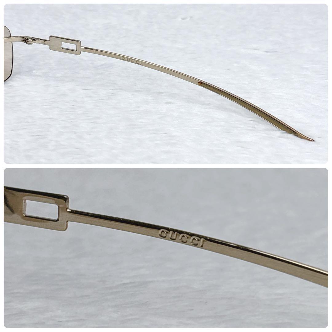 GUCCI linestone rimless サングラス　y2k 00s