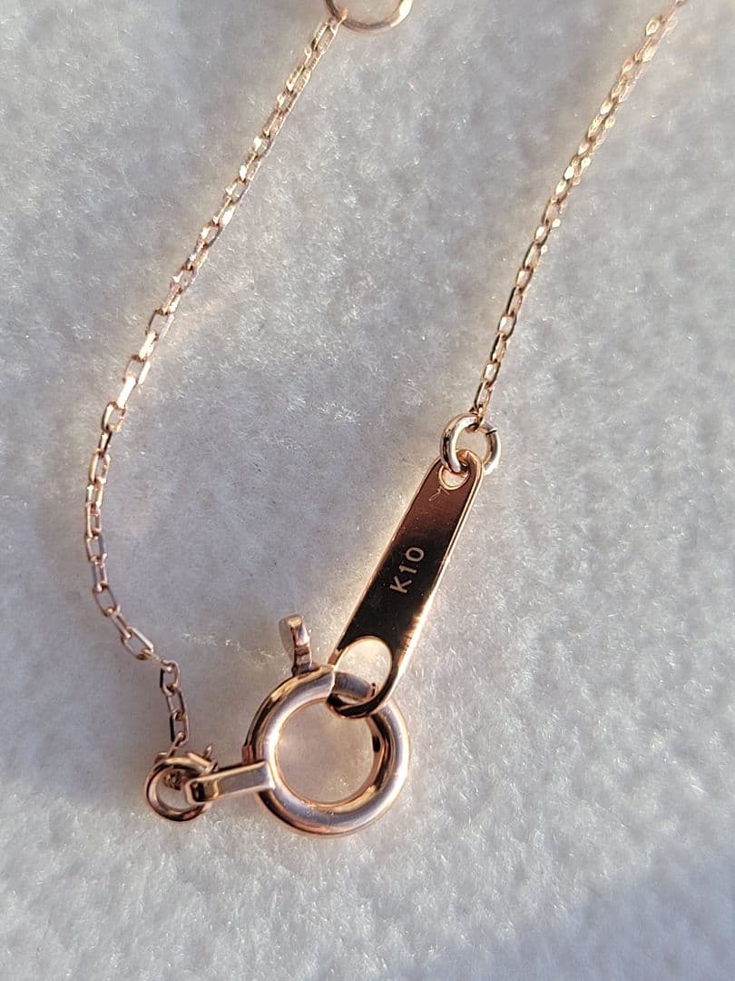 美品★K10 PG BLOOM ネックレス ペンダント ダイヤモンド