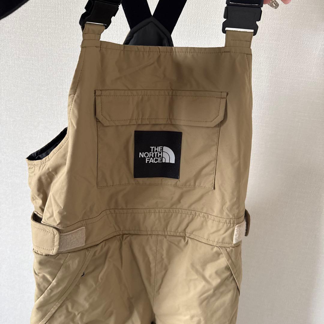 人気】THE NORTH FACE 子ども用スノーサロペット ベージュ130cm