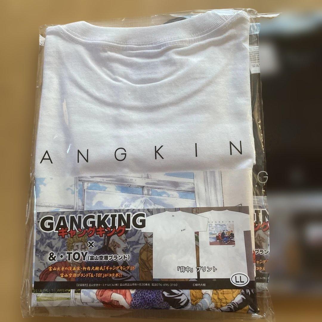 【LLsize】ギャングキング 富山空港限定 Tシャツ　黒白　GANGKING
