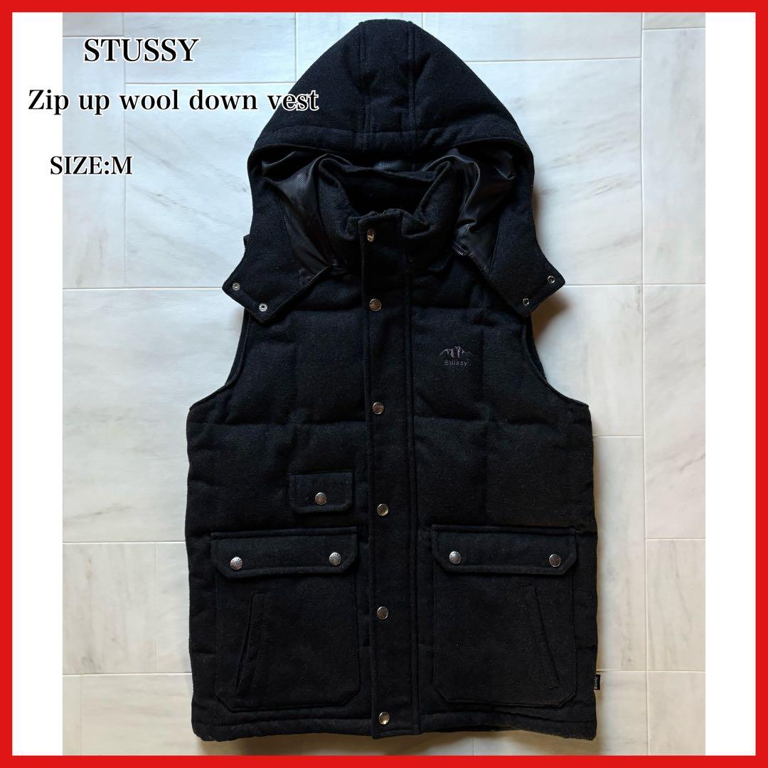 ステューシー ウールダウンベスト ジップアップ 2way Mサイズ