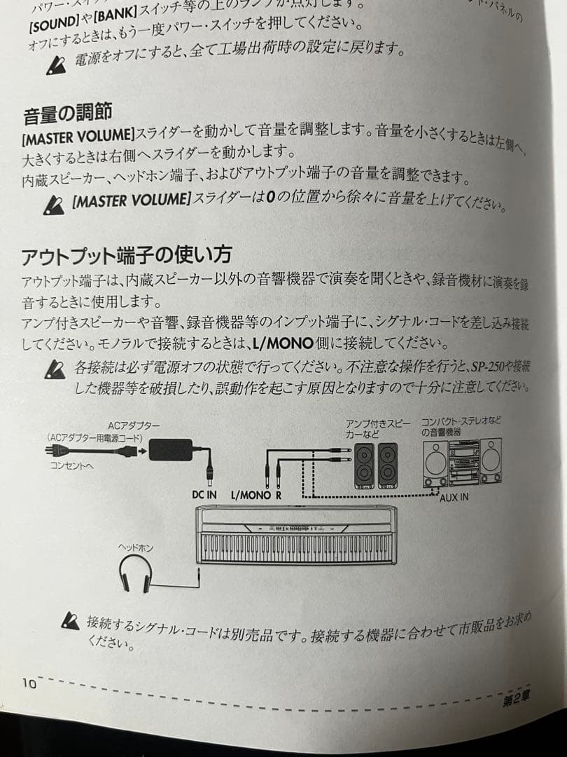 電子ピアノ　コルグ　korg sp-250 88鍵　スタンドなし