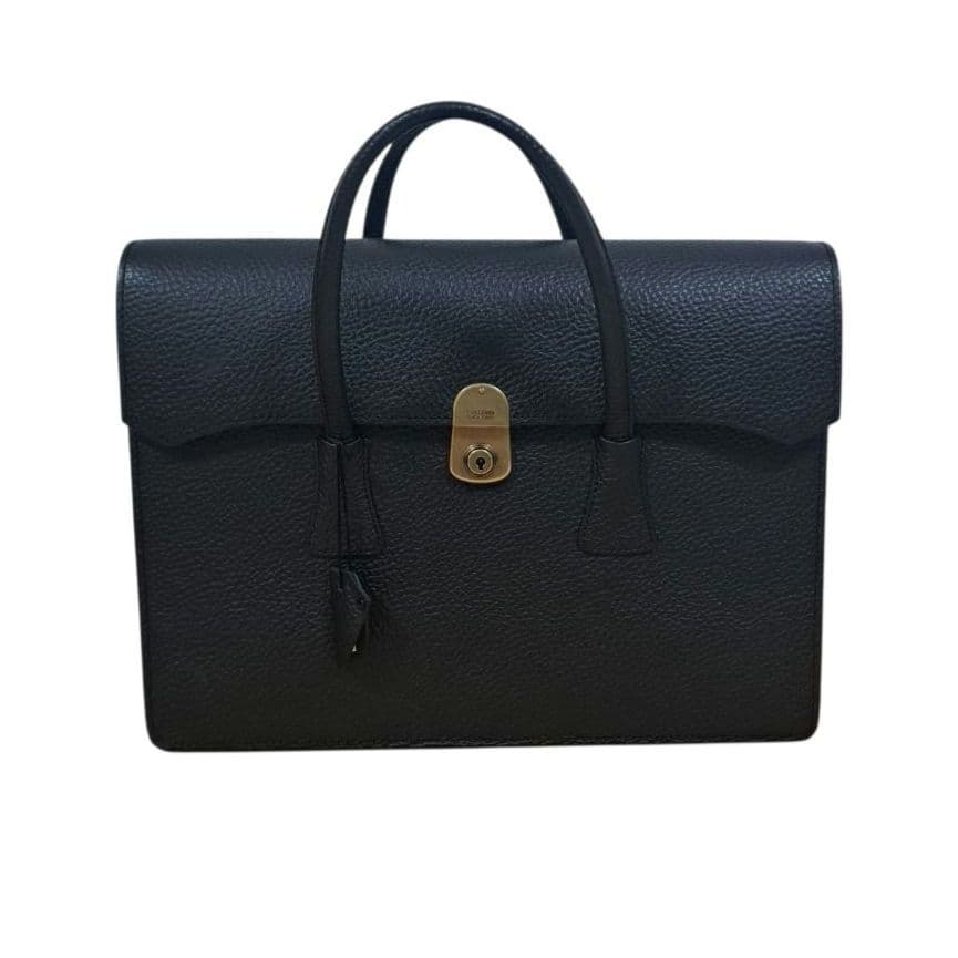 銀座タニザワ レザー バッグ 革鞄 ブル ・二本手フラップ ブリーフケース