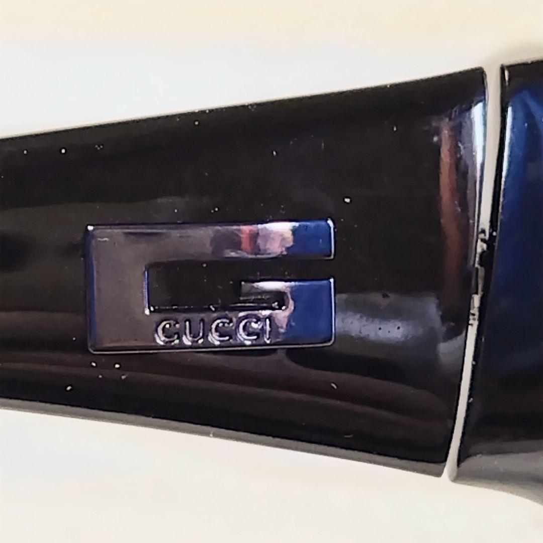 Gマーク☆GUCCI グッチ サングラス オーバル系 ブラック☆美品