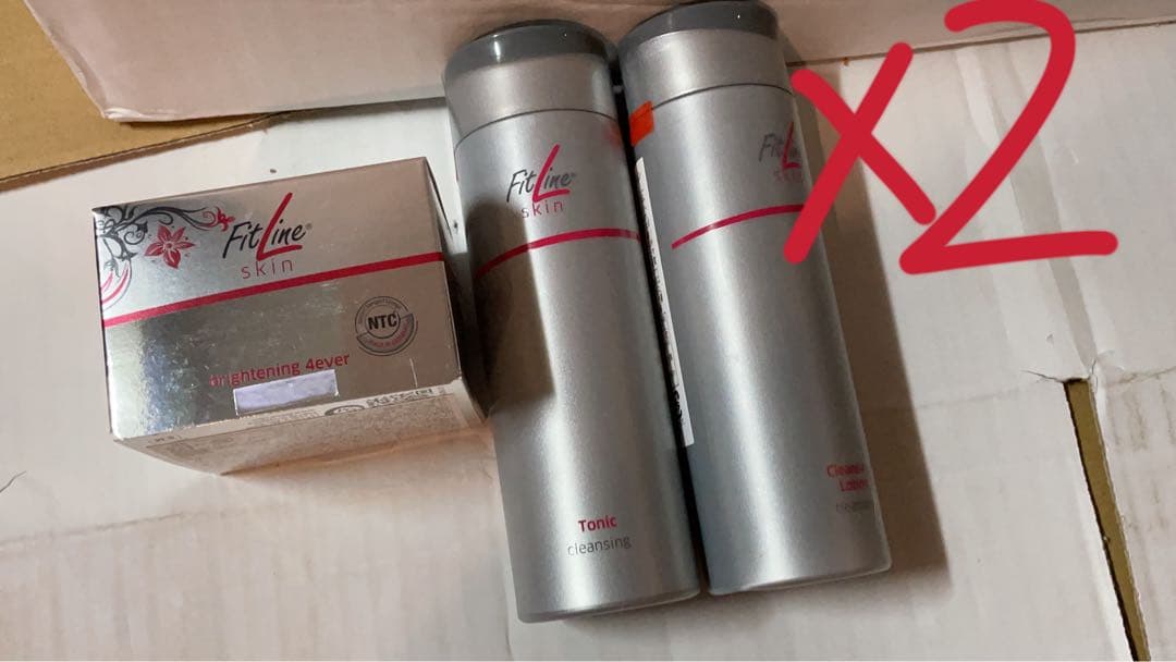 ドイツpm fitline フィットライン4エバースキンケア2セット