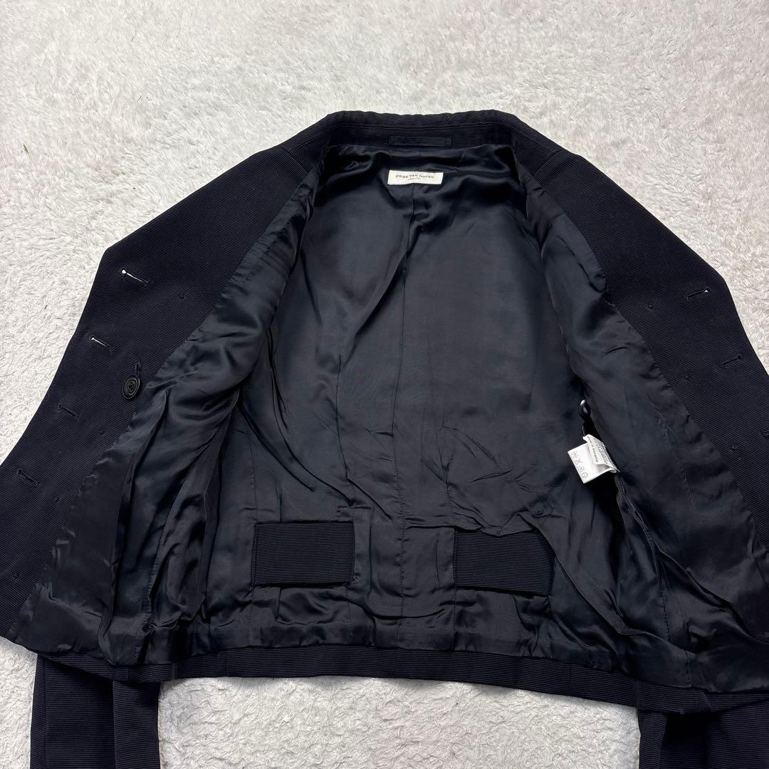 ドリスヴァンノッテン　ダブルボタンショートジャケット　ネイビー