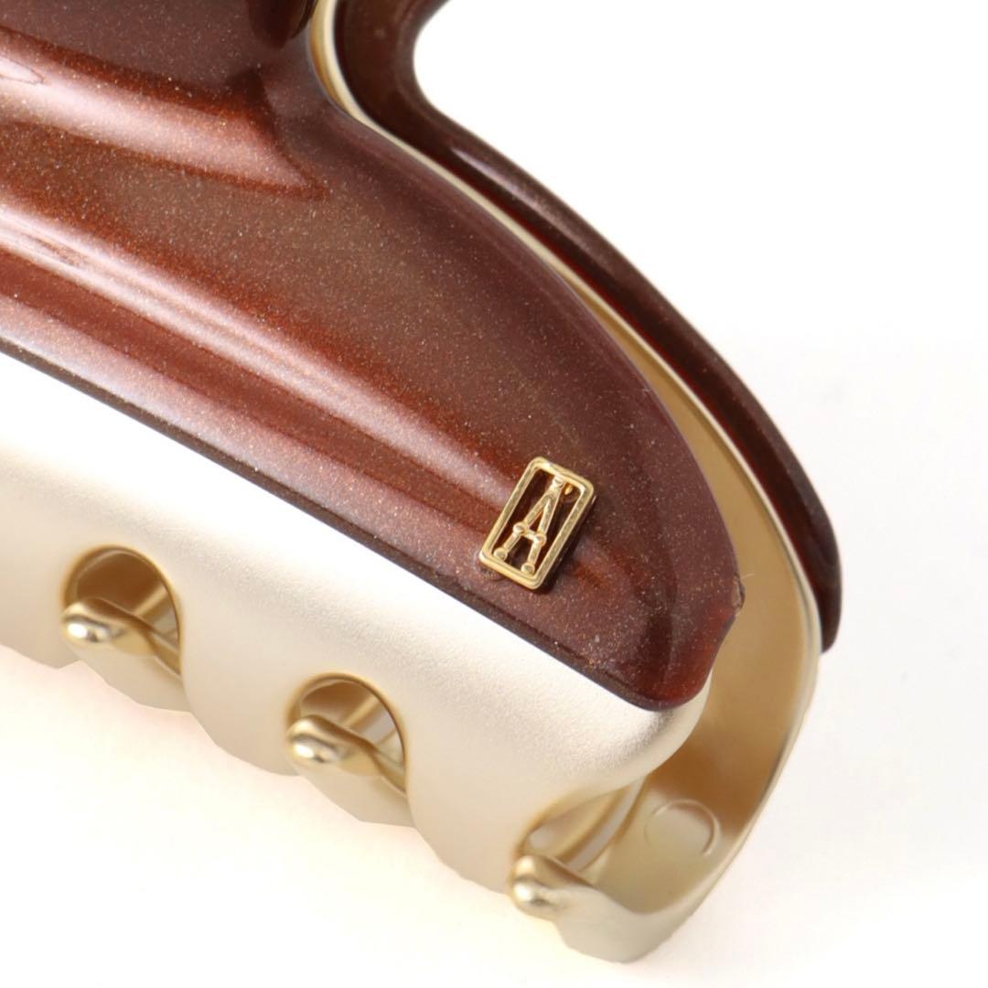 ALEXANDRE de PARIS ヘアクリップ ブラウン/アイボリー