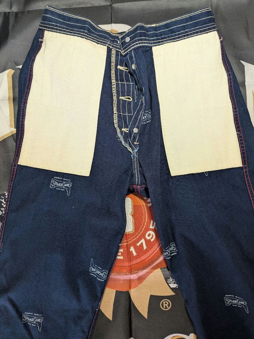 どんぐり　シュガーケーン ウォバッシュ ストライプ パンツ W32