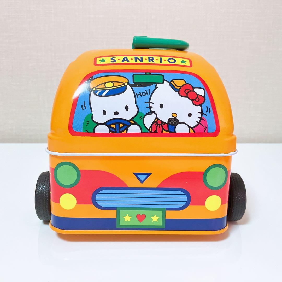 激レア⭐️レトロ 1996年 サンリオわくわくおでかけなかよしバス ブリキ缶 車