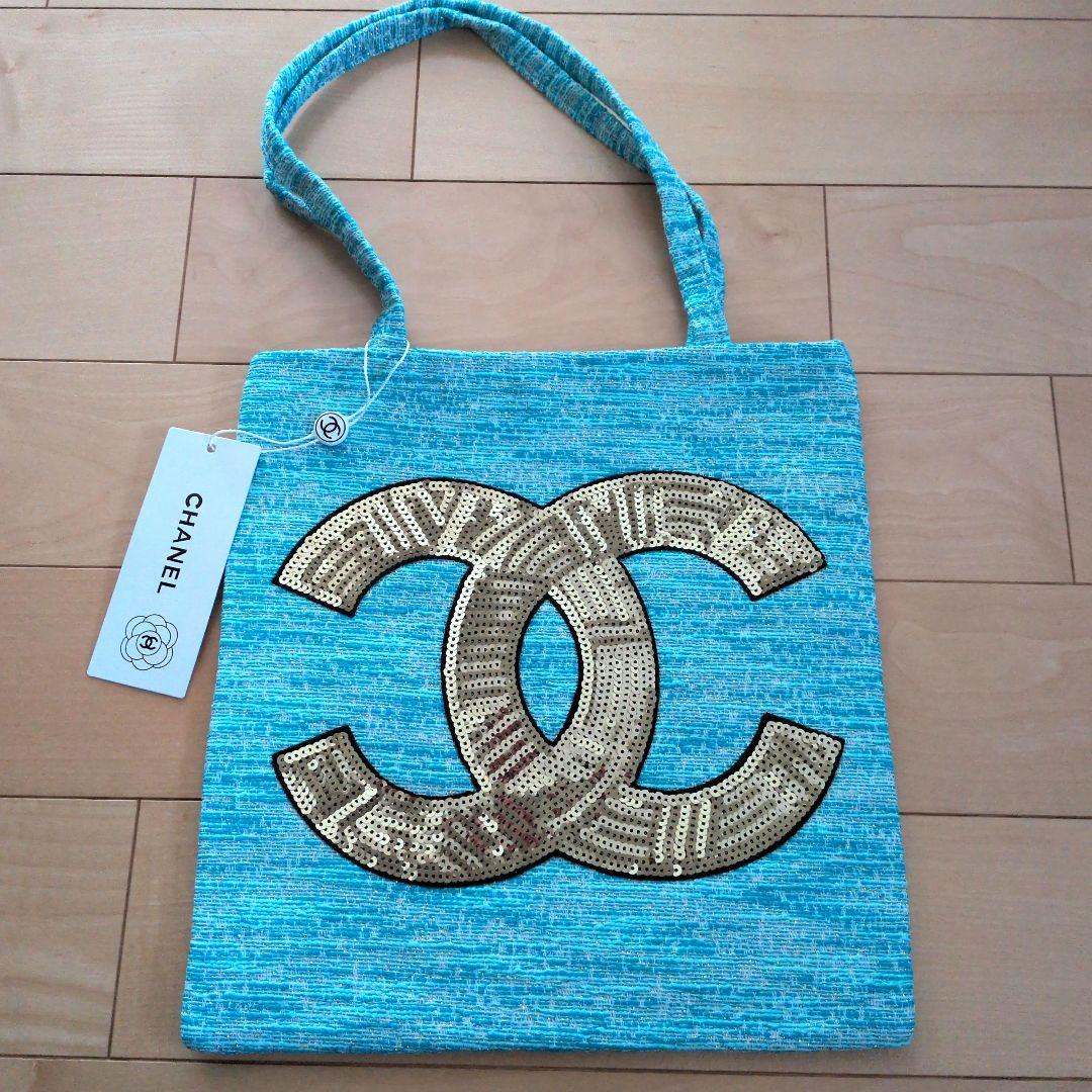 L*n様 CHANEL CCロゴ トートバッグ 青