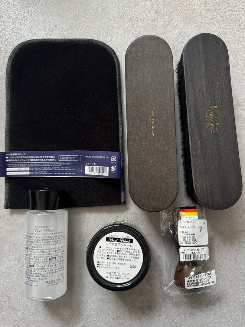 SANOHATAブラシ 馬毛＆豚毛黒 サノハタブラシ セット