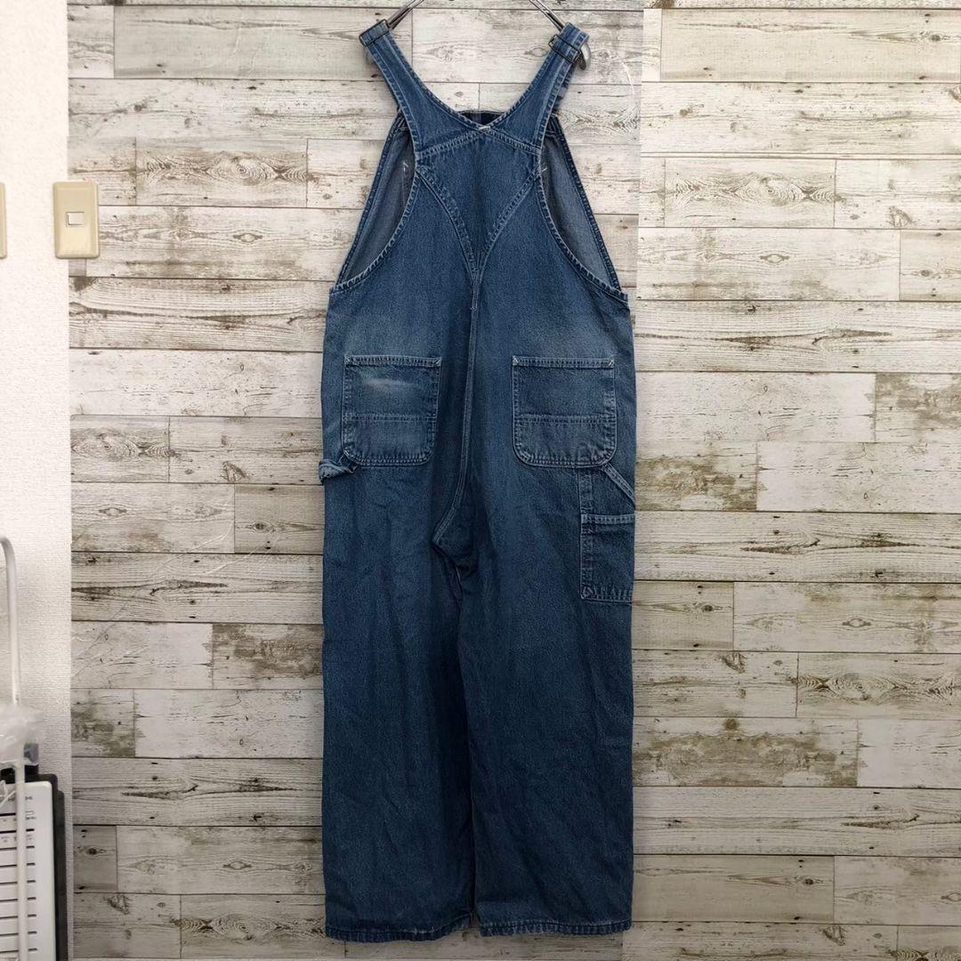 【k8912】USA古着カーハートデニムオーバーオールサロペットグランジフェード