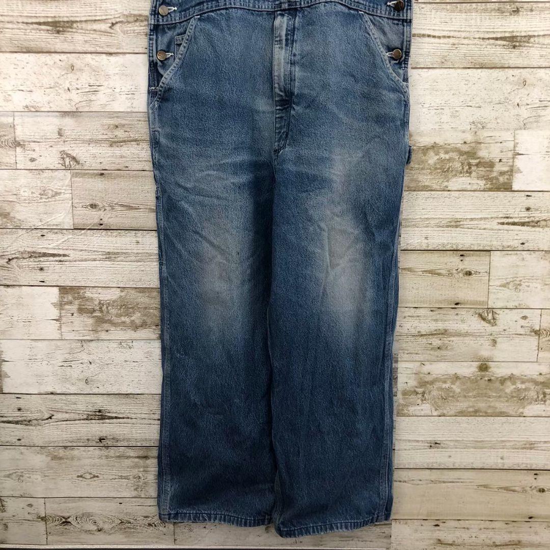 【k8912】USA古着カーハートデニムオーバーオールサロペットグランジフェード