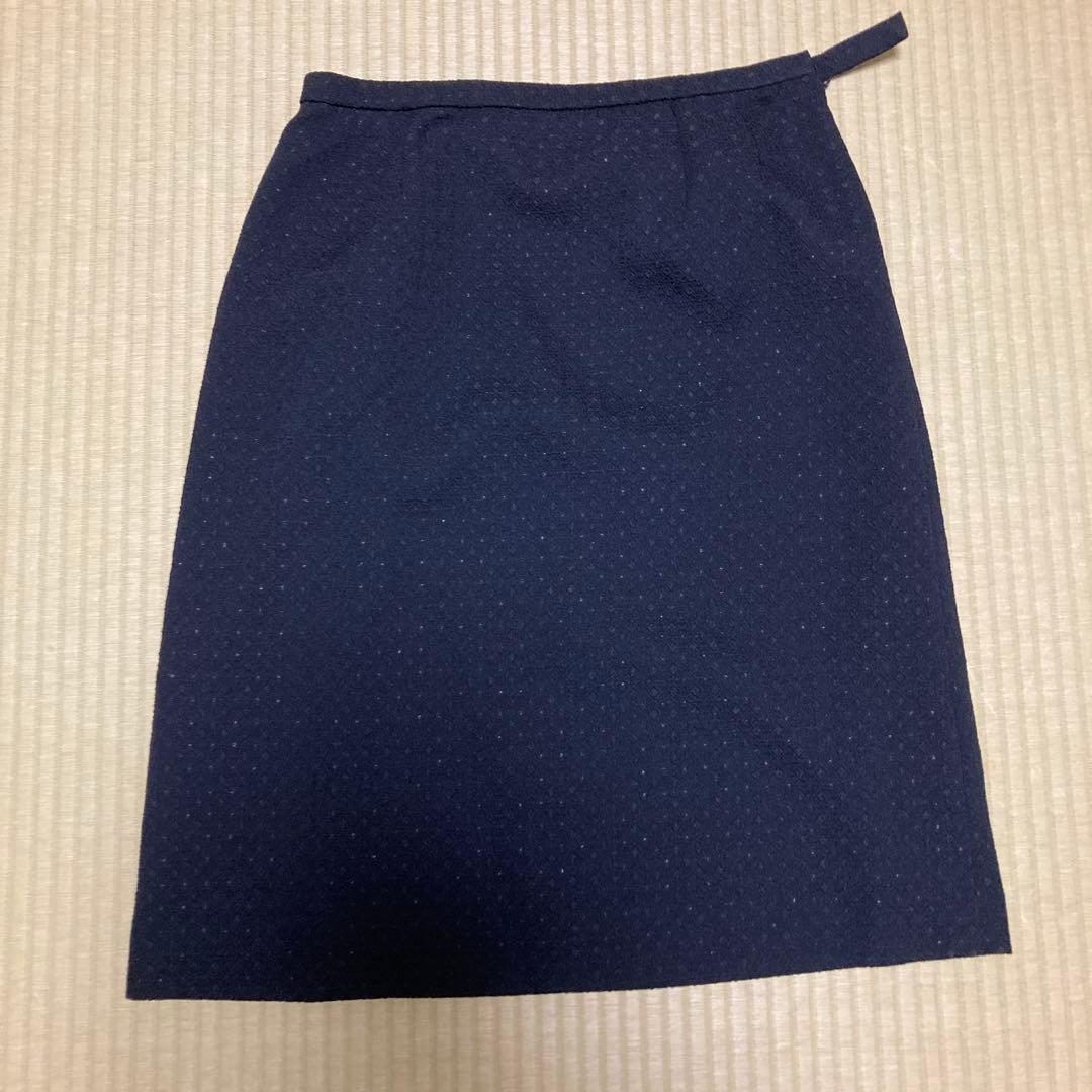 Leilian レリアン ネイビー 紺 スカートスーツ　上下セット　13＋号