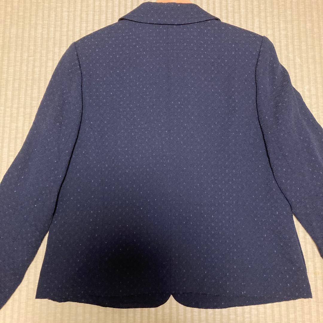 Leilian レリアン ネイビー 紺 スカートスーツ　上下セット　13＋号