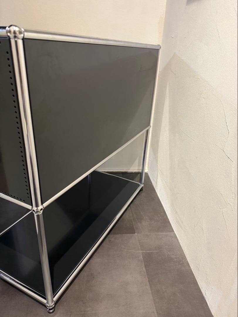 Y USMハラー ブラック １列2段 キャビネット 鍵付き 正規品