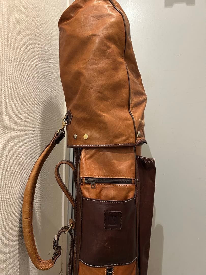 レザー ゴルフバッグ　ブラウン