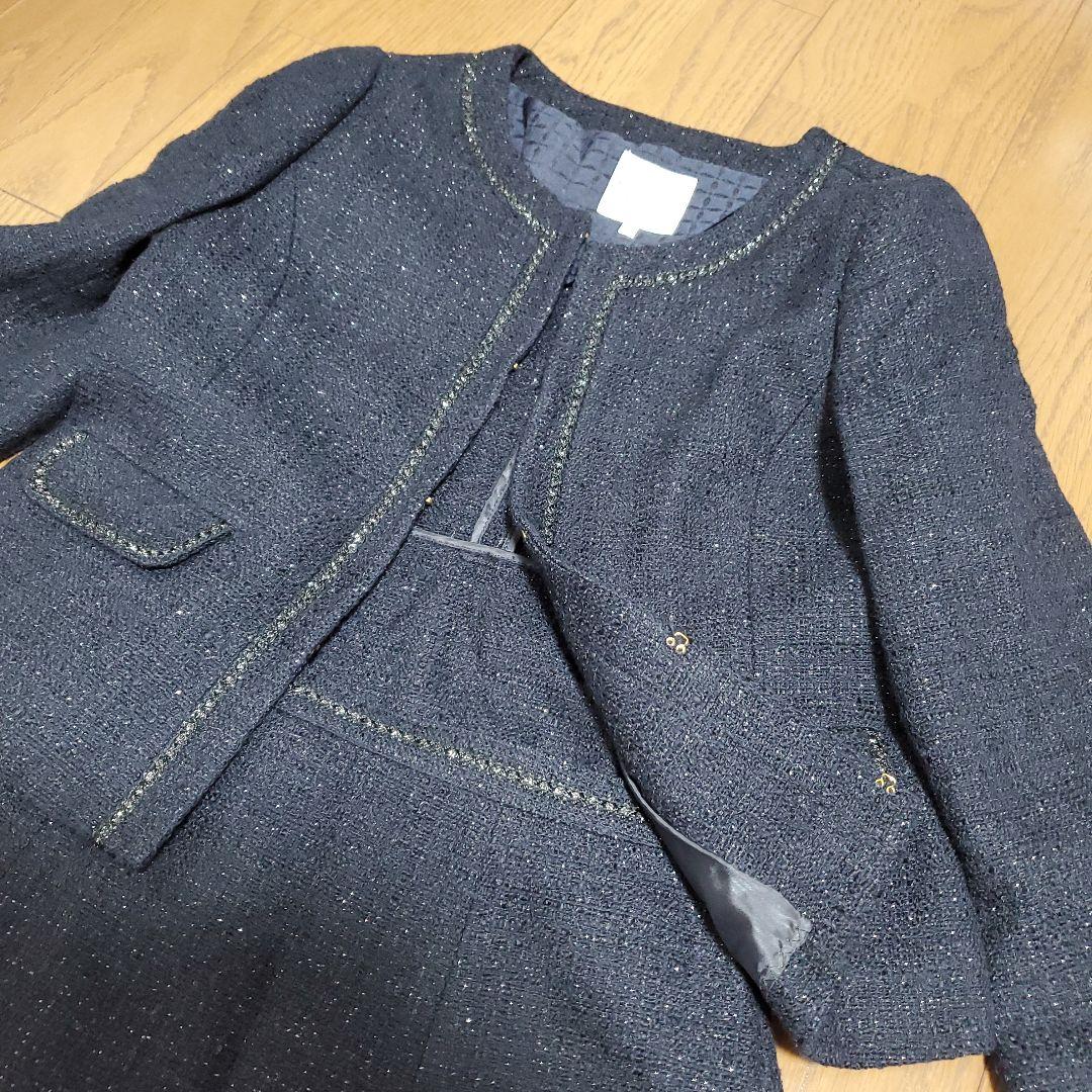 未使用　KUMIKYOKU　ラメ入り　スカートスーツ