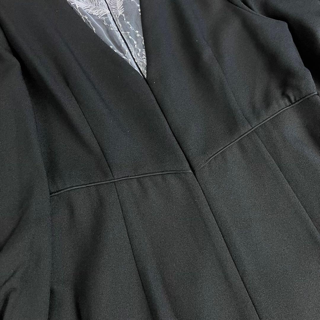 【タグ付き】niana スリーブスリット刺繍レースフレアドレス 結婚式 お呼ばれ