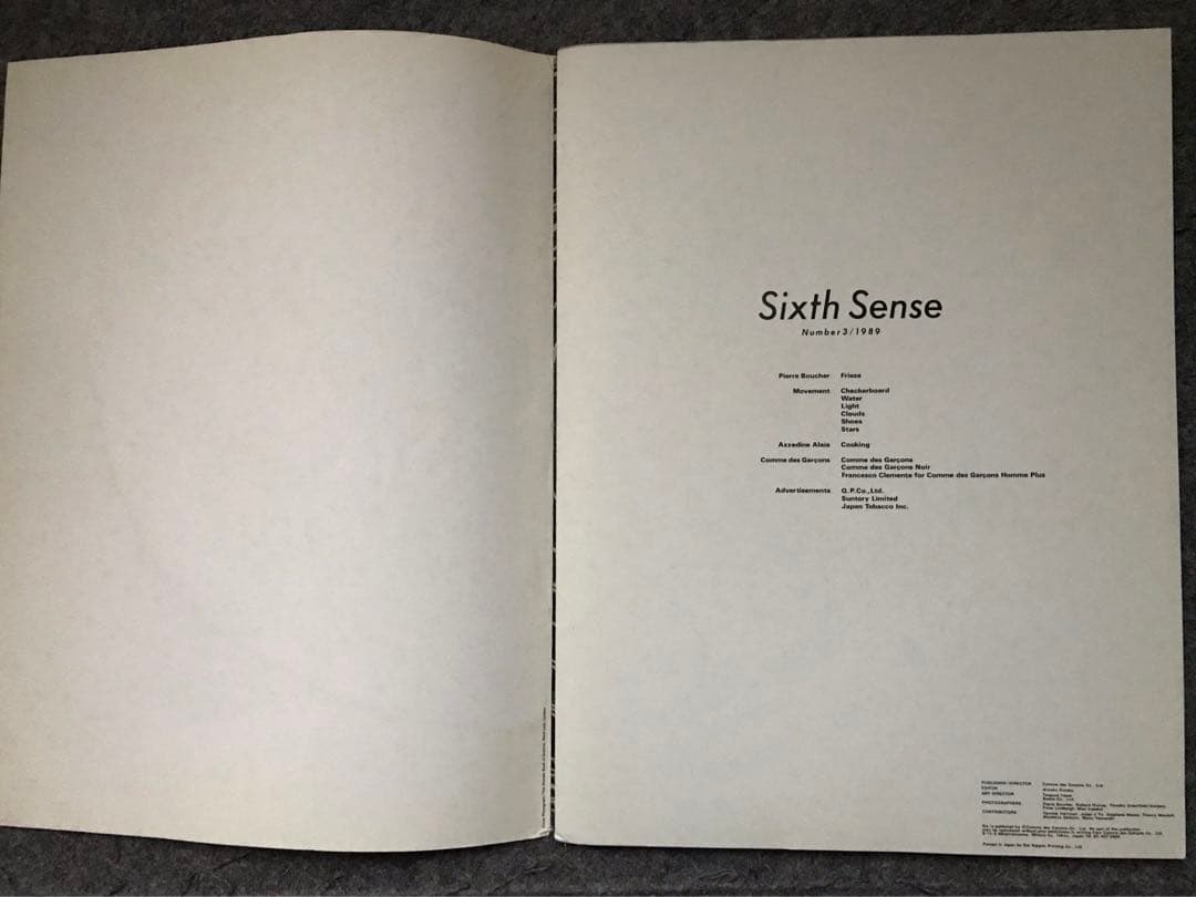 アート・デザイン・音楽 Six number3 1989 COMME des GARCONS