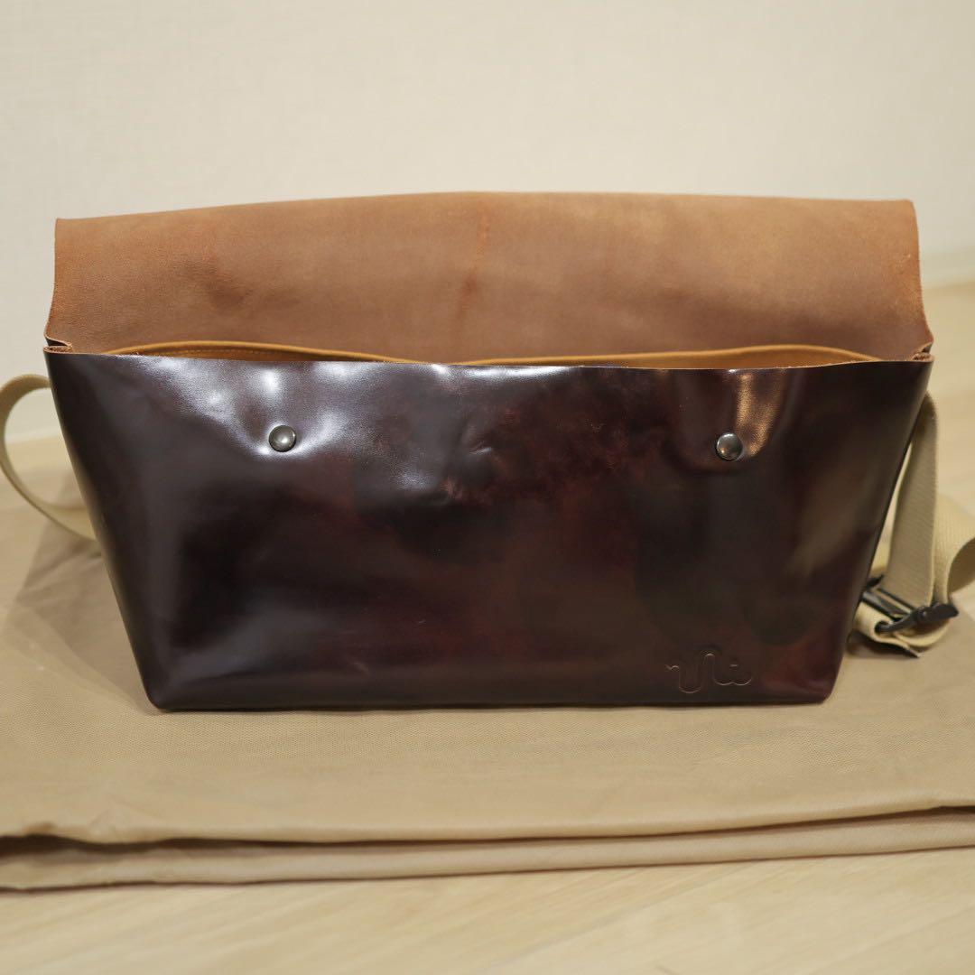 uni&co メッセンジャーバッグ ダークブラウン系 使用少