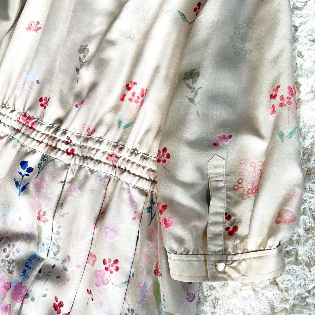 未使用級✨ローズティアラ吹き上げフラワープリントロングワンピース　3XL