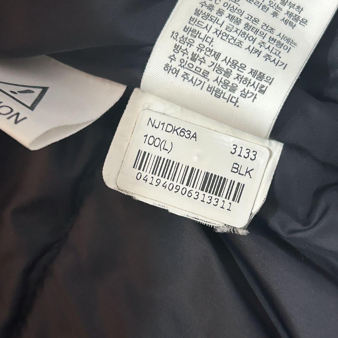 美品✨ノースフェイス ダウン L ブラック フーディー ジップアップ パーカー