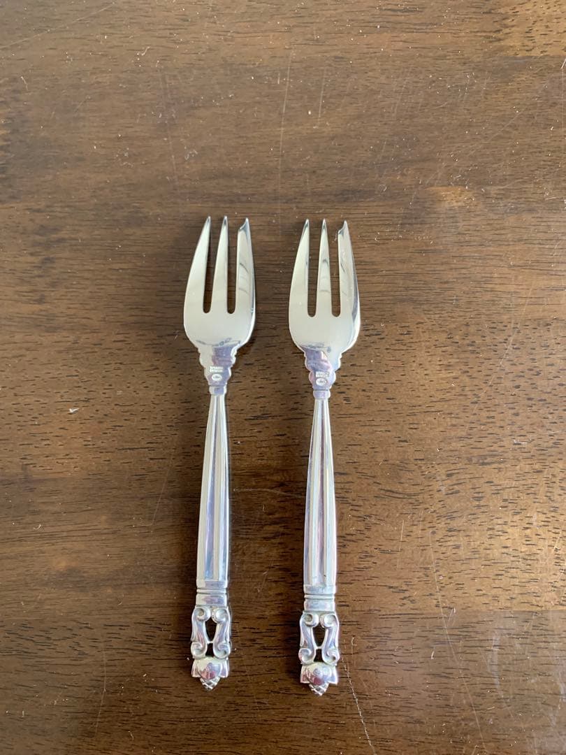 ジョージジェンセン　エーコンACORN ペストリーフォーク　スターリングシルバー