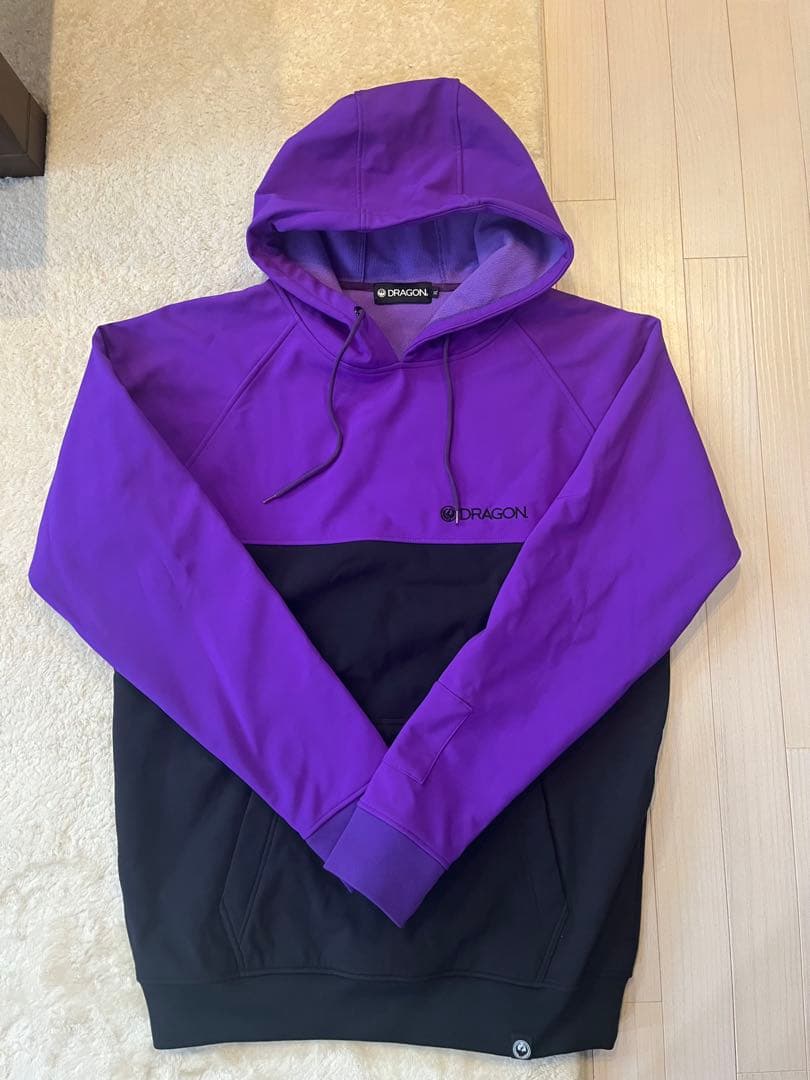 DRAGON 撥水加工パーカー　XL 紫/黒